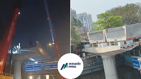 Mumbai : मेट्रो लाइन २ बी प्रकल्पाला वेग; हलाव पूल येथे दोन यू-गर्डरची यशस्वी उभारणी