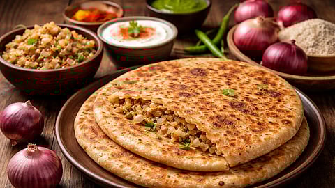 कांद्याचा पराठा लाटताना फुटतो? मग 'ही' सोपी ट्रिक वापरा आणि बनवा कुरकुरीत पराठा