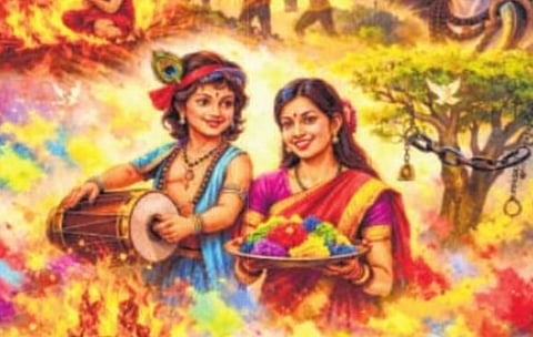 किनाऱ्यावरील पवित्र होळी 