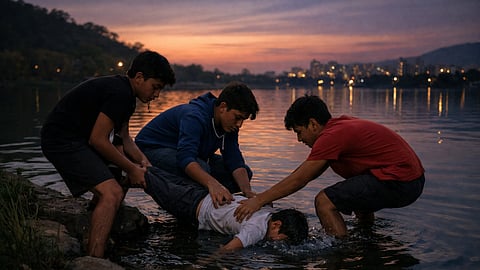 अल्पवयीन मित्रांनीच घेतला मित्राचा जीव; पुरावा नष्ट करण्यासाठी मृतदेह तलावात टाकून बुडाल्याचा बनाव