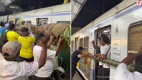 होळीसाठी लोकलच्या दाराला सुपारीचं झाड बांधून नेणं पडलं महागात; RPF कडून ६ जणांविरोधात गुन्हा