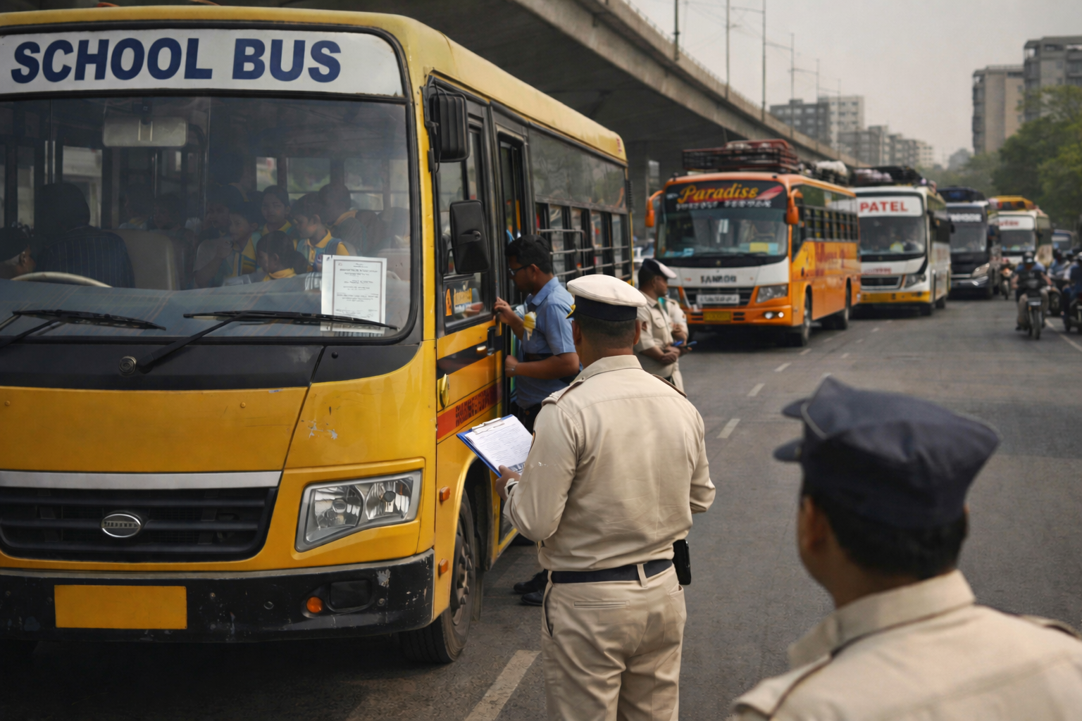 ठाण्यात RTO ॲक्शन मोडवर! २१ स्कूल बस व ४ अवैध बसेसवर कारवाई