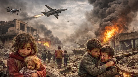 माणुसकीच्या निष्पापांसंगे युद्ध आमुचे सुरू...