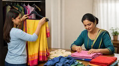 कॉटन साडी पटकन चुरगळते? इस्त्रीशिवायही दिसेल करकरीत; वापरून पाहा 'या' सोप्या ट्रिक्स
