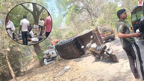 अलिबागमध्ये पिकअप टेम्पो उलटला; एकाचा मृत्यू