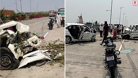 धाराशीवमध्ये तीन वाहनांच्या धडकेत तिघांचा मृत्यू