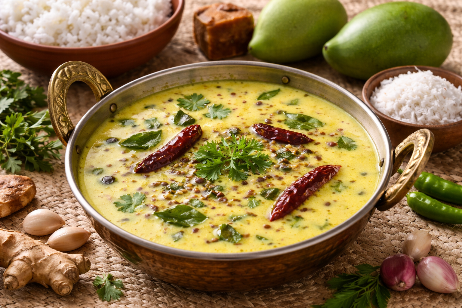 कोकणी स्टाईल कैरीची आंबटगोड कढी; भातासोबत लागते भन्नाट! करून पाहा ही सोपी रेसिपी