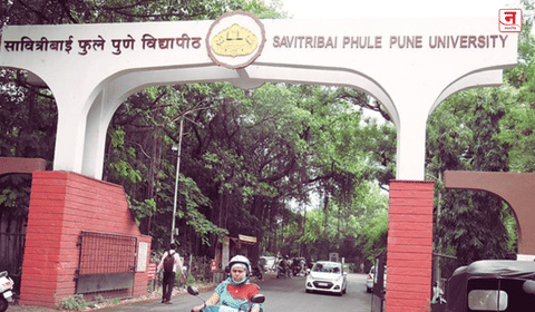 पुणे विद्यापीठात विद्यार्थ्यांचे आंदोलन; ‘अपघाती कुलगुरू हटवा, विद्यापीठ वाचवा’च्या घोषणा 