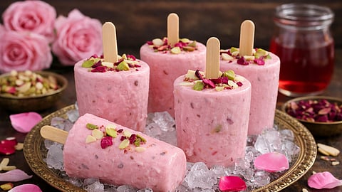 Summer Special : उन्हाळ्यातील थंडगार ट्रीट ‘गुलाब कुल्फी’; घरीच बनवा क्रीमी डेझर्ट