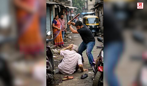 कल्याणमध्ये वृद्धावर जीवघेणा हल्ला; CCTV कॅमेऱ्यात घटना कैद