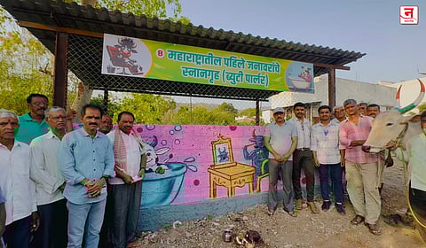 महाराष्ट्रात जनावरांचे पहिले 'ब्युटी पार्लर'; लोकसहभागातून 'या' ग्रामपंचायतीचा नावीन्यपूर्ण उपक्रम 