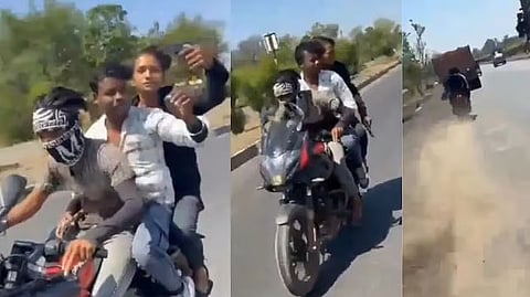 रीलच्या नादात तिघा सख्ख्या भावांचा जागीच मृत्यू; स्टंट करताना बाईक ट्रेलरवर जाऊन धडकली, VIDEO व्हायरल