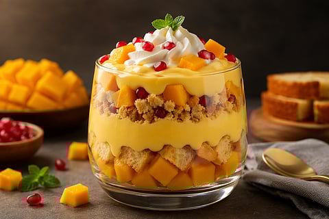 उन्हाळ्यातील खास डेझर्ट; शेफ रणवीर ब्रारची खास रेसिपी, घरीच बनवा मँगो कस्टर्ड पुडिंग