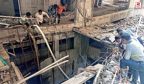छेडछाडीचा वाद : ११ जण पडले खड्ड्यात; एकाचा मृत्यू, भांडुपमध्ये SRAच्या इमारतीचे बांधकाम सुरू असताना घडली दुर्घटना