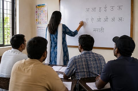 अमराठी रिक्षाचालकांसाठी मीरा-भाईंदरमध्ये मराठी कार्यशाळा सुरू; दहावीत प्रथम आलेली हिंदी भाषिक सपना साह देणार मराठीचे धडे
