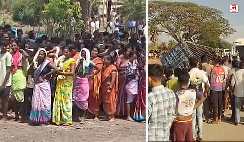 Palghar : लाखनपाड्यात एकाचवेळी १२ जणांवर अंत्यसंस्कार; स्त्रियांच्या हंबरड्यांनी आणि नातेवाईकांच्या हुंदक्यांनी परिसर सुन्न