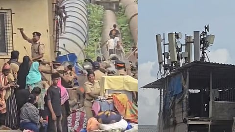 Mumbai : वांद्र्यात तोडक कारवाईवेळी दगडफेक; तीन पोलीस जखमी, पोलिसांकडून लाठीचार्ज