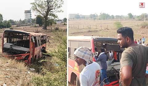 गडचिरोलीत एसटीच्या अपघातात सात महिन्यांच्या चिमुकल्यासह तिघांचा मृत्यू