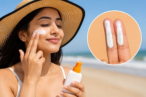 सनस्क्रीन लावताय? मग त्वचा सुरक्षित ठेवणारा 2-Finger Rule नक्की फॉलो करा