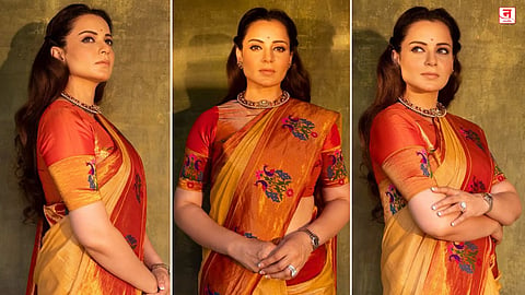 कंगना रणौतचा पैठणी लूक चर्चेत; ट्रेडिशनल लूक सोशल मीडियावर व्हायरल