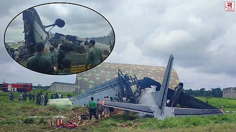 IAF AN-32 Aircraft Crash : लँडिंगदरम्यान अनर्थ! जोरहाटमध्ये भारतीय हवाई दलाचे विमान कोसळले, VIDEO समोर