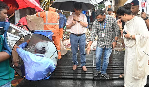 Mumbai : महापौरांसमोरच मॅनहोलमध्ये पडला सफाई कर्मचारी; अधिकाऱ्यांना निलंबनाचा इशारा, Video