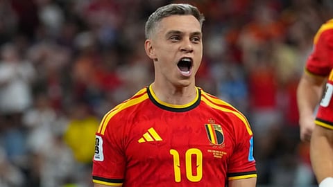 FIFA World Cup 2026 : बेल्जियमचे किवींवर ५-१ ने निर्विवाद वर्चस्व; लिअँड्रो ट्रॉसार्डचे दोन गोल