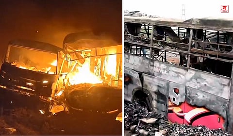 Video : दिल्ली-मुंबई एक्सप्रेसवेवर भीषण अपघात; ट्रकला धडकून बसला आग, ८ जणांचा मृत्यू, अनेक जखमी 