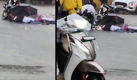 Navi Mumbai : नेरुळमध्ये साचलेल्या पाण्यात उतरला करंट; स्कुटीवरून जाणाऱ्या दोन विद्यार्थिनी जखमी, Video 