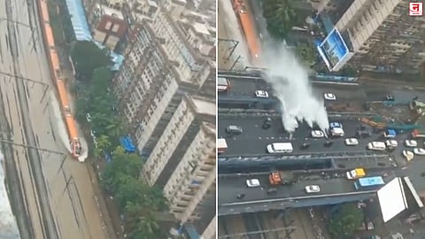 Mumbai : जलमय रुळांवर वंदे भारत सुसाट! ट्रॅकवरील पाण्याचे फवारे उंच पुलापर्यंत; VIDEO पाहून नेटकरी थक्क