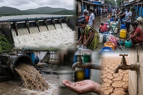 धरणे भरली, मात्र घागर रिकामीच! जलउद्वाहन केंद्रांतील गाळामुळे ठाण्याचा पाणीपुरवठा विस्कळीत; कळवा, मुंब्रा, घोडबंदरसह अनेक भागांत कमी दाबाने पाणी