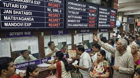 दोन मिनिटांत गाड्या फुल्ल! गणपतीसाठी कोकण रेल्वेची तिकिटे 'रिग्रेट'; भाविक चिंतेत, अतिरिक्त गाड्यांची मागणी  