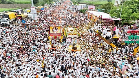 संतांचे पालखी सोहळे पंढरपुरात दाखल; ज्ञानेश्वर माऊली आणि सोपान काका बंधू भेटीचा अपूर्व सोहळा 