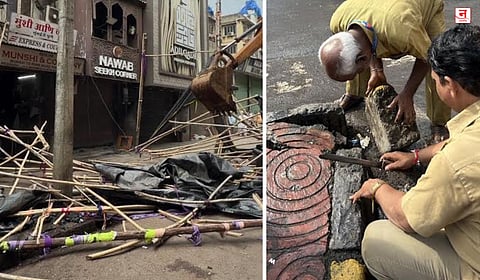 Mumbai : अतिक्रमणांवर बुलडोझर; मुलुंड, मोहम्मद अली रोडवर पालिकेची धडक 