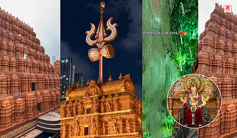 Lalbaugcha Raja 2026 : महाकाय त्रिशूळ अन् मंदिराचे विशाल प्रवेशद्वार; लालबागच्या राजाच्या दरबाराची पहिली झलक, पाहा Video
