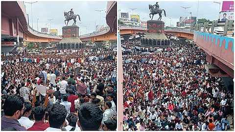 छत्रपती संभाजीनगर : MPSC विरोधात जेन-झीचा आक्रोश; क्रांती चौकात विद्यार्थ्यांचा एल्गार