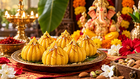 Ganeshotsav 2026 : बाप्पाच्या नैवेद्यासाठी बनवा सुगंधी केसर मोदक; आताच नोट करा सोपी रेसिपी