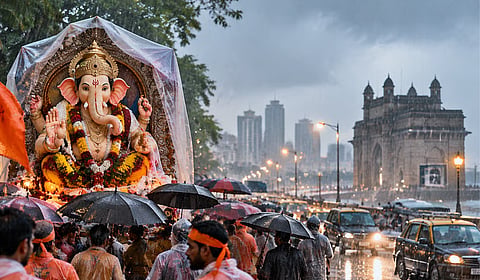 Monsoon Update : गणेश आगमनाला पावसाचीही हजेरी; आज वादळी वाऱ्याचा अंदाज