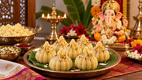 Ganeshotsav 2026 : उकडीचे नाही, आता बनवा माव्याचे मोदक; चवीला भन्नाट, बनवायलाही अगदी सोपे, वाचा रेसिपी