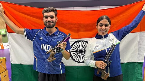Asian Games 2026 : कमलजित-सुरूचीचा सुवर्णवेध; १० मीटर एअर पिस्तूल मिश्र सांघिक प्रकारात भारताचा विजय