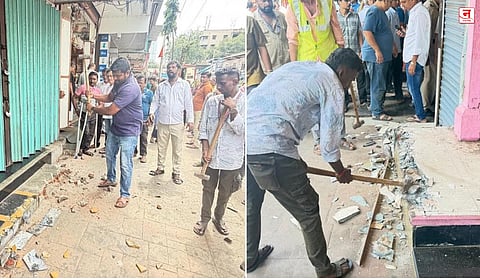 Mumbai : अतिक्रमणांवर हातोडा; दादर स्थानक परिसरात पदपथ झाले मोकळे, ‘जी’ उत्तर विभागाची कारवाई 