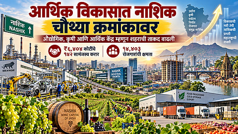 आर्थिक विकासात नाशिक चौथ्या क्रमांकावर; औद्योगिक, कृषी आणि आर्थिक केंद्र म्हणून शहराची आर्थिक ताकद वाढली