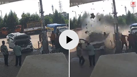 CNG Car Blast : गॅस भरतानाच कारचा भीषण स्फोट; थरकाप उडवणारा VIDEO, वाहनचालकांनो 'या' चुका टाळा, नाहीतर...