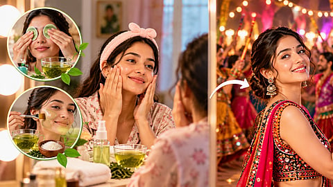 Navratri Skin Care : नवरात्रीत चेहऱ्यावर हवा नॅचरल ग्लो? ग्रीन टीचे 'हे' ६ उपाय करून पाहा