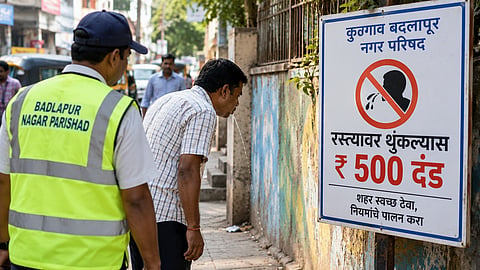 बदलापूरच्या रस्त्यावर थुंकल्यास ५०० रुपये दंड; नियमांचे पालन करा, नगर परिषदेचे आवाहन   