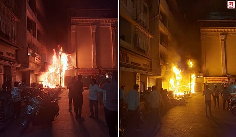 ठाण्यातील जांभळी नाका येथील ‘प्रीती सॅन्डविच’ दुकानाला भीषण आग लागल्याने परिसरात एकच खळबळ उडाली