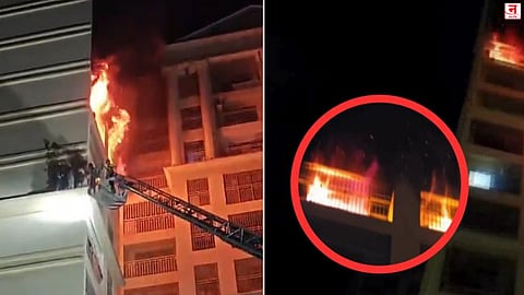 Nalasopara Fire : नालासोपाऱ्यात १४ मजली इमारतीला भीषण आग; दोन महिलांचा मृत्यू, २५ रहिवाशांची सुटका, VIDEO