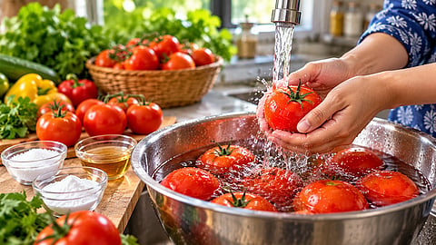 Kitchen Hacks : टोमॅटो स्वच्छ करताना करू नका 'ही' चूक; धुण्याची योग्य पद्धत जाणून घ्या 