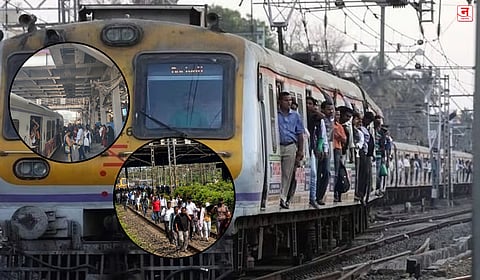 Mumbai : ऑफिसला पोहोचलात, पण आता घरी कसं जाणार? मध्य रेल्वेची वाहतूक धिम्या गतीने; लोकलच्या खोळंब्याने प्रवासी हैराण 