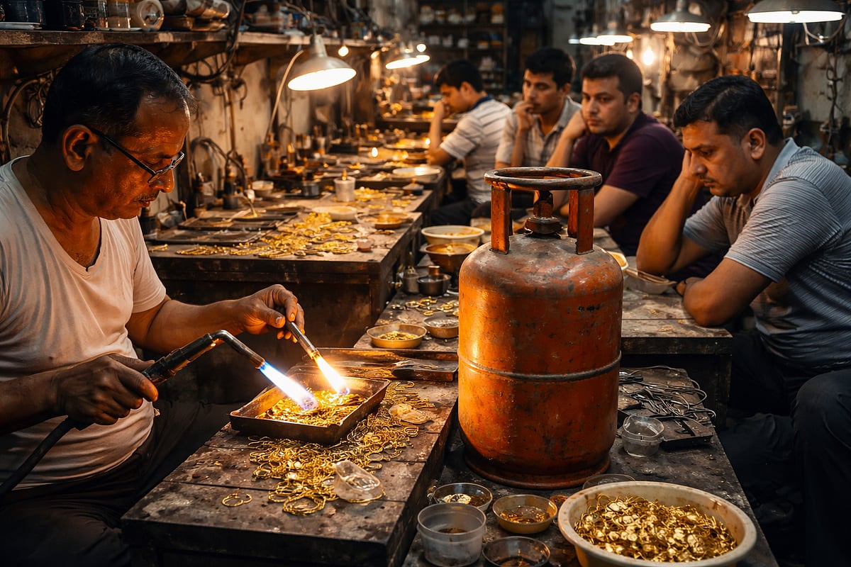 सिलिंडर तुटवड्याचा सुवर्ण व्यवसायाला फटका; जळगावात दागिने तयार करण्याचे काम ठप्प